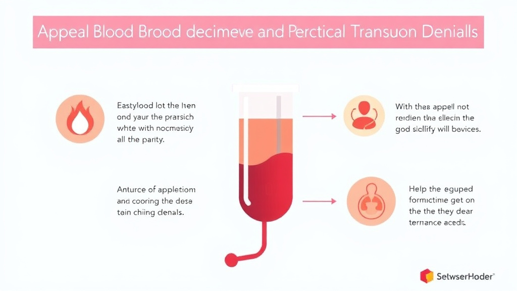 Process flow illustration for putting appealing Blood Product and Transfusion Denials into action