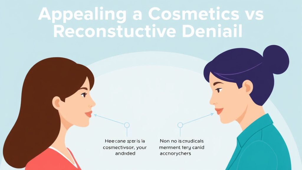 Step-by-step visual guide for implementing appealing a Cosmetic vs. Reconstructive Denial