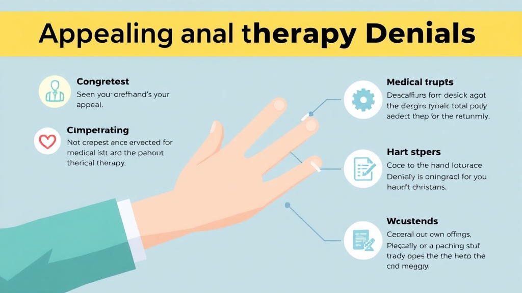 Process flow illustration for putting appealing Hand Therapy Denials into action
