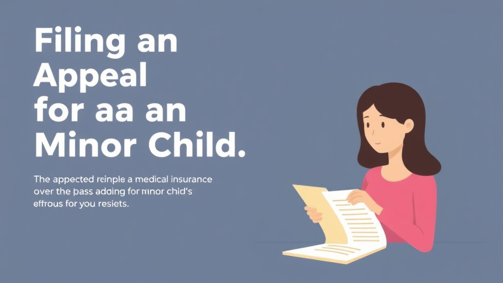 Process flow illustration for putting filing an Appeal for a Minor Child into action