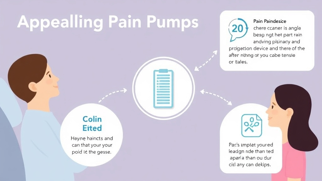 Process flow illustration for putting appealing Pain Pump Device Denials into action