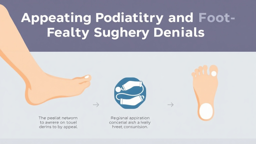 Action-oriented illustration showing how to apply appealing Podiatry and Foot Surgery Denials