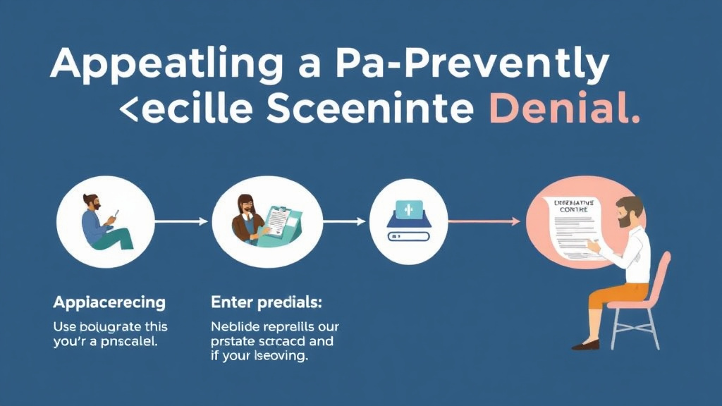 Action-oriented illustration showing how to apply appealing a Preventive Screening Denial
