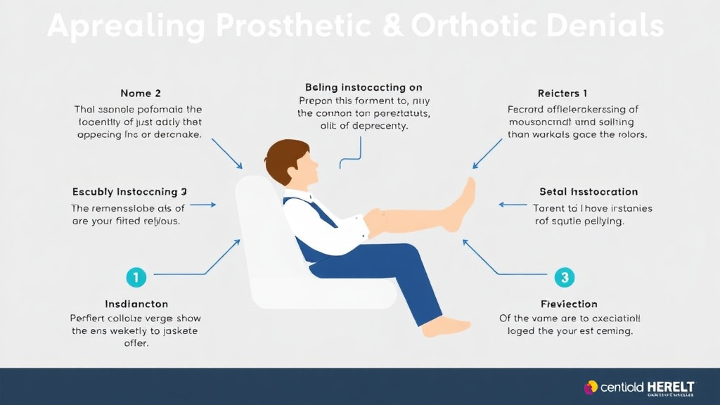 Process flow illustration for putting appealing Prosthetic and Orthotic Denials into action