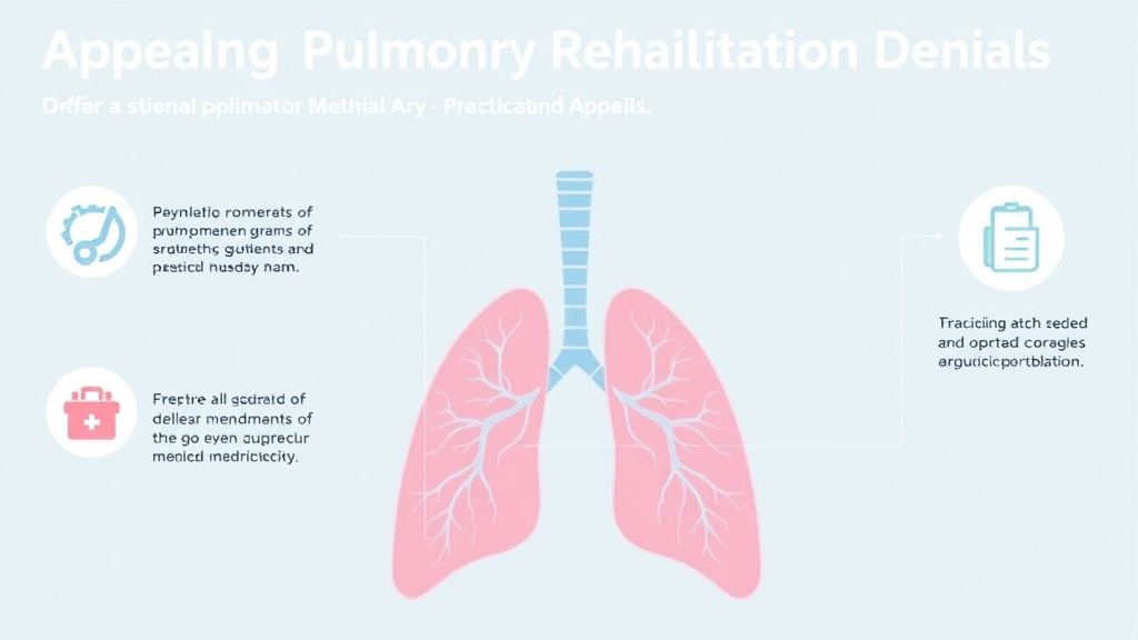 Process flow illustration for putting appealing Pulmonary Rehabilitation Denials into action