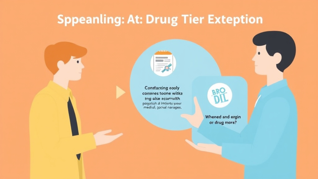 Process flow illustration for putting appealing a Drug Tier Exception into action