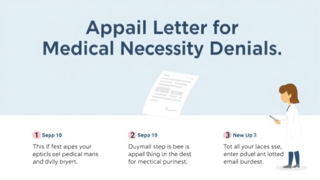 Process flow illustration for putting appeal Letter for Medical Necessity Denials into action