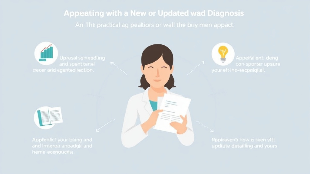 Action-oriented illustration showing how to apply appealing with a New or Updated Diagnosis