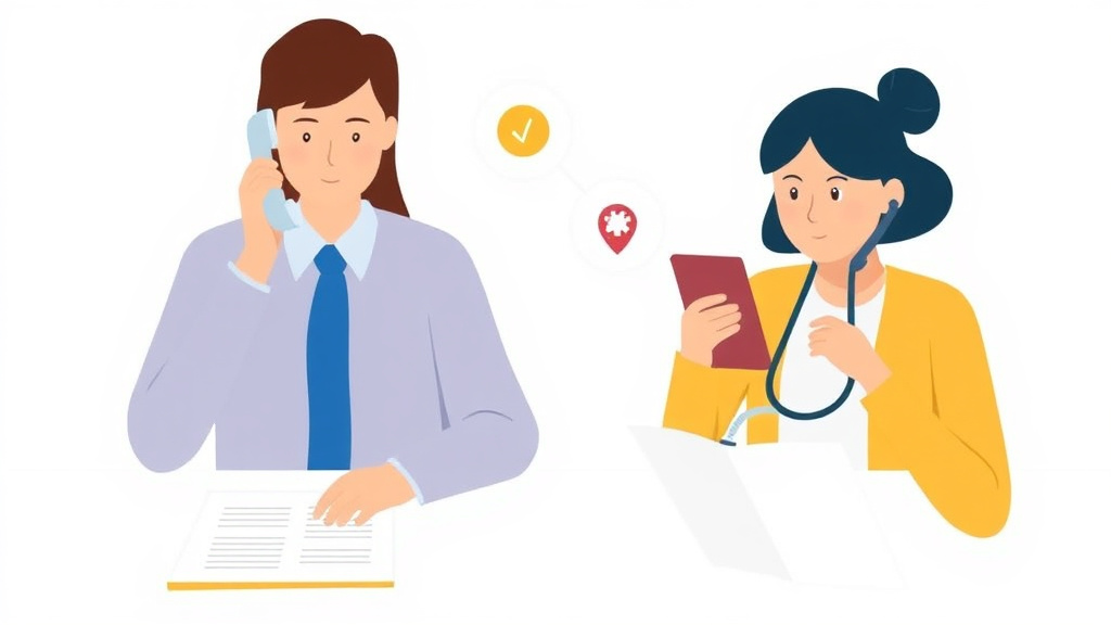 Action-oriented illustration showing how to apply documenting Phone Calls with Your Insurer