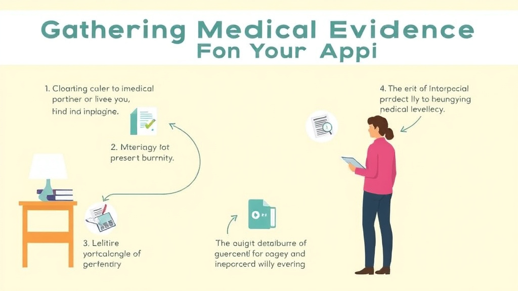 Practical checklist visual for gathering Medical Evidence for Your Appeal