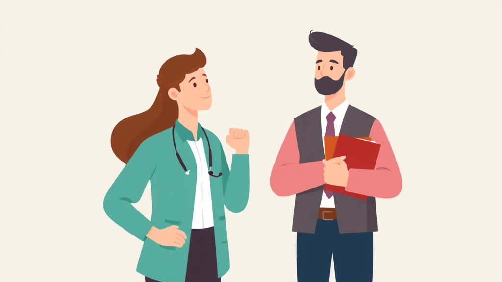 Visual overview of request a Peer-to-Peer Review with key concepts highlighted