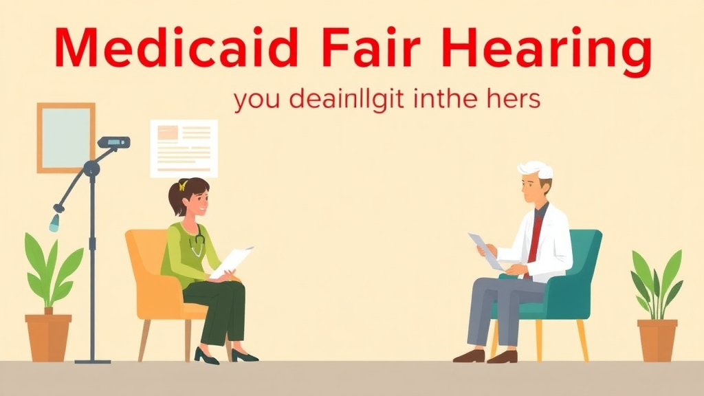 A professional illustration depicting medicaid Fair Hearing: Your Right to a Hearing