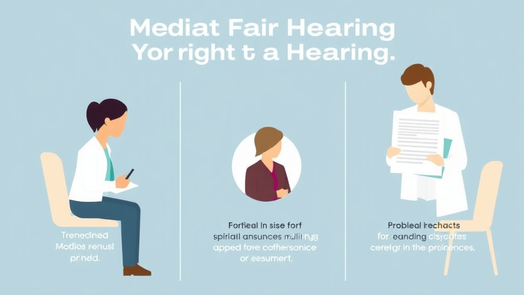 Process flow illustration for putting medicaid Fair Hearing: Your Right to a Hearing into action