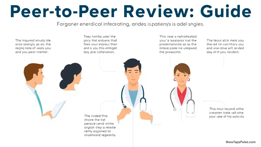 Process flow illustration for putting peer-to-Peer Review Guide for Patients and Doctors into action