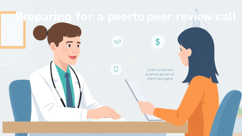 Step-by-step visual guide for implementing preparing for a Peer-to-Peer Review Call