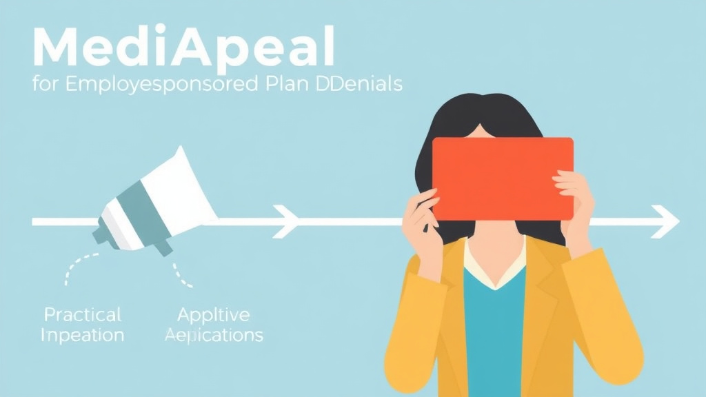 Process flow illustration for putting mediAppeal for Employer-Sponsored Plan Denials into action