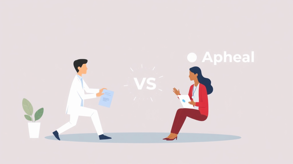 Conceptual diagram showing how mediAppeal vs. Appheal works in practice