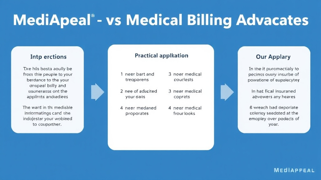 Real-world application diagram for mediAppeal vs. Medical Billing Advocates