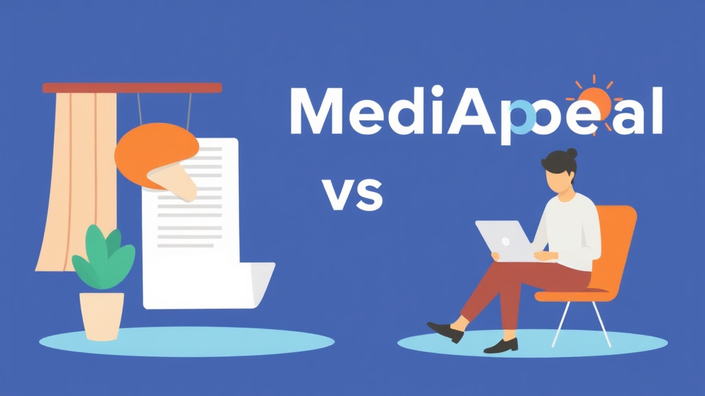 An informative visual explaining mediAppeal vs. Writing Your Own Appeal Letter for beginners and professionals