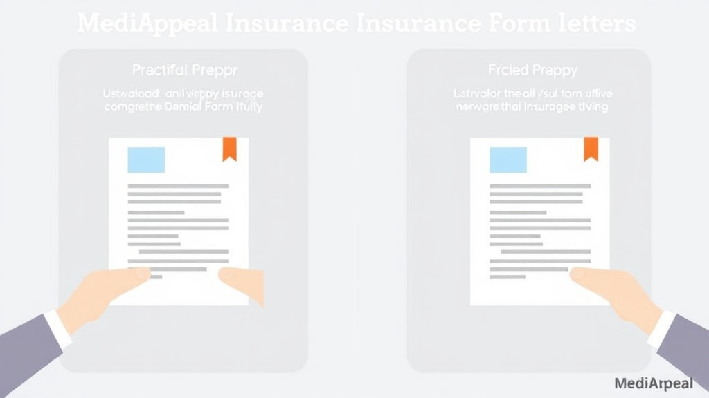 Process flow illustration for putting mediAppeal vs. Insurance Company Form Letters into action