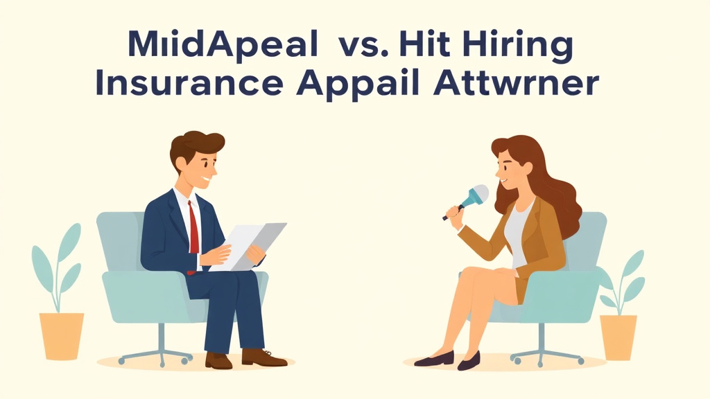 Illustration breaking down the fundamentals of mediAppeal vs. Hiring an Insurance Appeal Attorney
