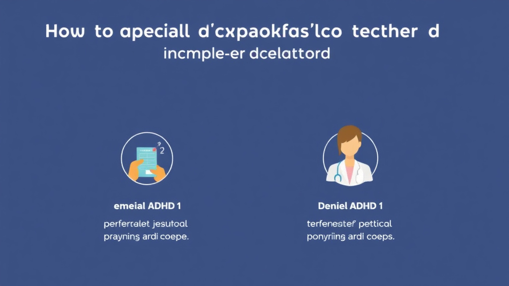 Action-oriented illustration showing how to apply appeal a Denied ADHD Treatment Claim