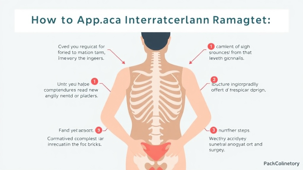Action-oriented illustration showing how to apply appeal a Denied Back Surgery Claim