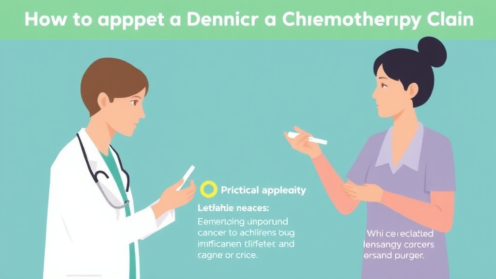 Action-oriented illustration showing how to apply appeal a Denied Cancer Chemotherapy Claim