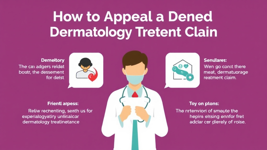 Step-by-step visual guide for implementing appeal a Denied Dermatology Treatment Claim