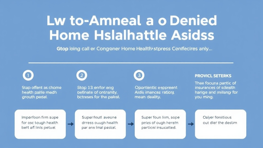 Action-oriented illustration showing how to apply appeal a Denied Home Health Aide Services Claim