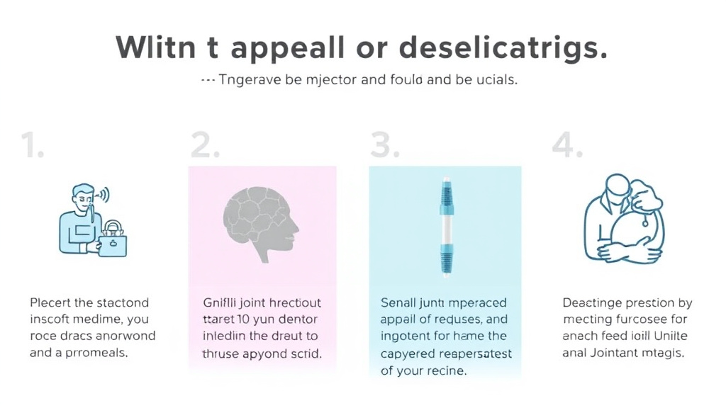 Step-by-step visual guide for implementing appeal a Denied Joint Injections (Cortisone, Hyaluronic Acid) Claim