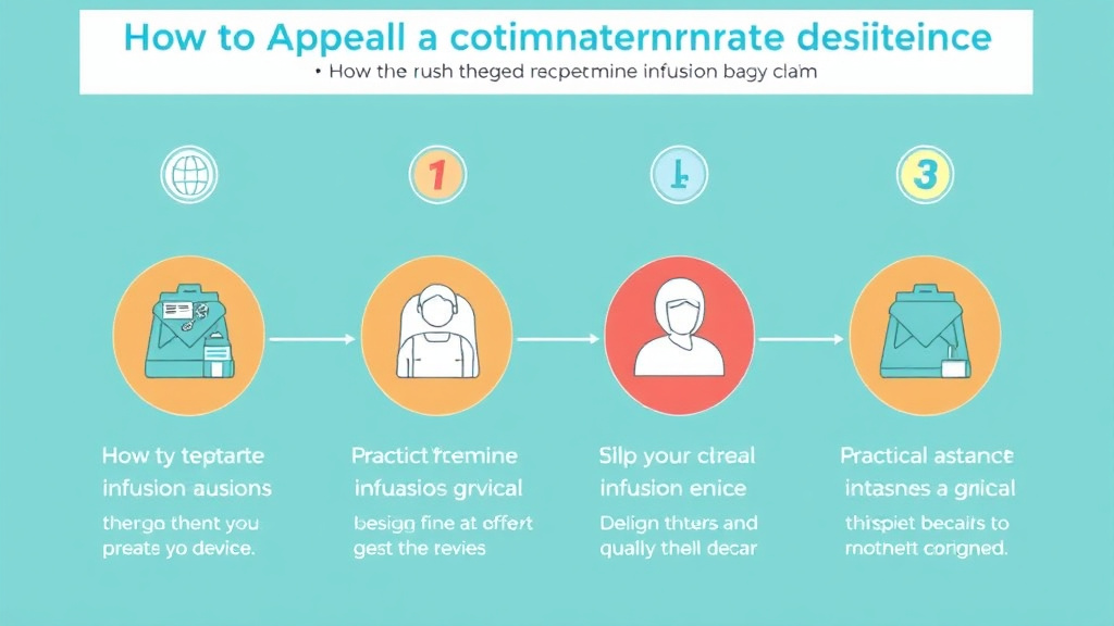 Practical checklist visual for appeal a Denied Ketamine Infusion Therapy Claim