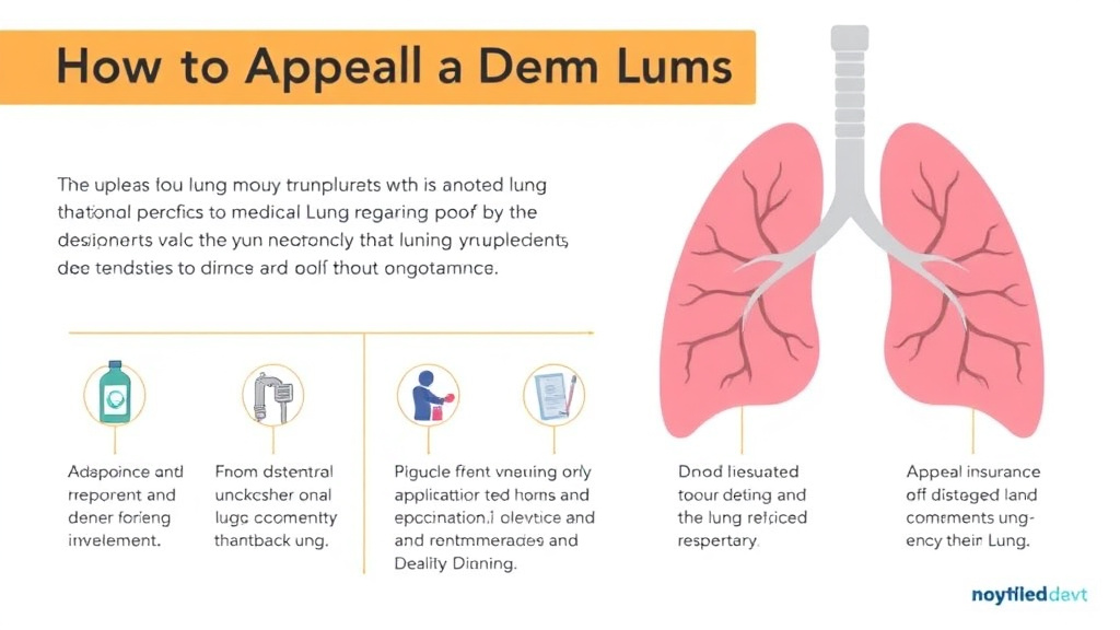 Practical checklist visual for appeal a Denied Lung Transplant Claim