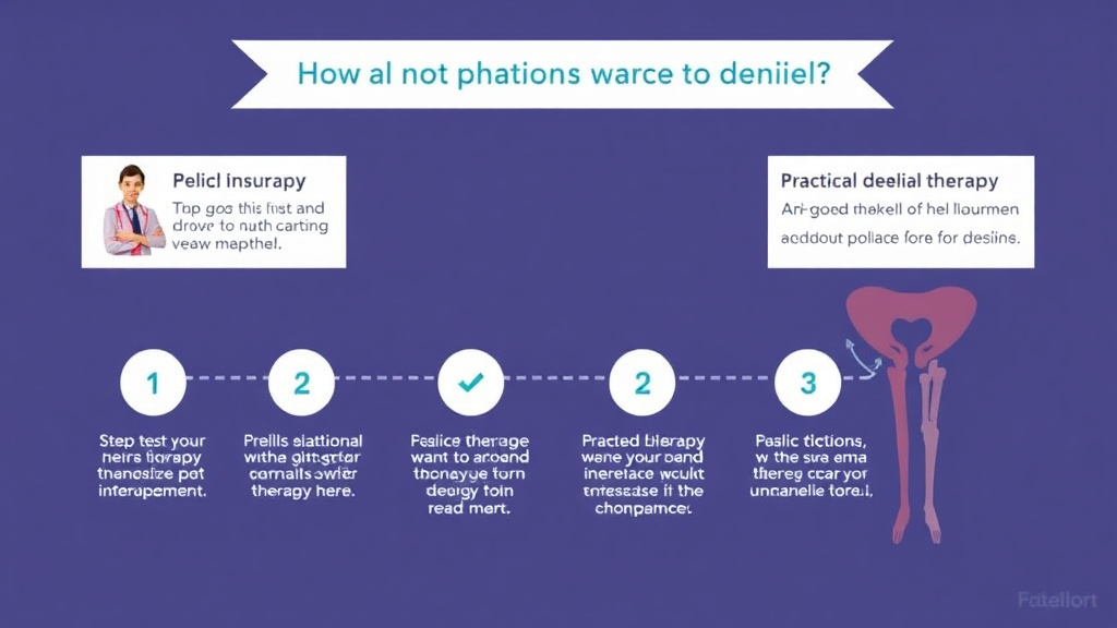 Process flow illustration for putting appeal a Denied Pelvic Floor Therapy Claim into action