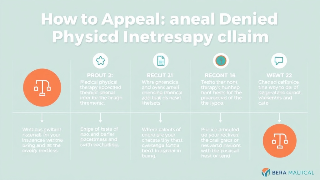 Process flow illustration for putting appeal a Denied Physical Therapy Claim into action