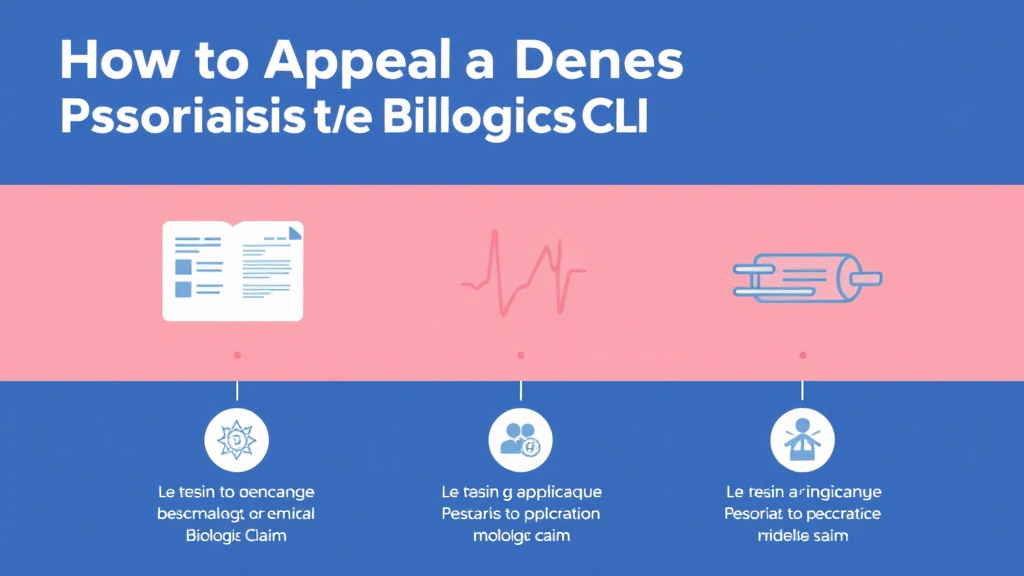 Process flow illustration for putting appeal a Denied Psoriasis Biologics Claim into action
