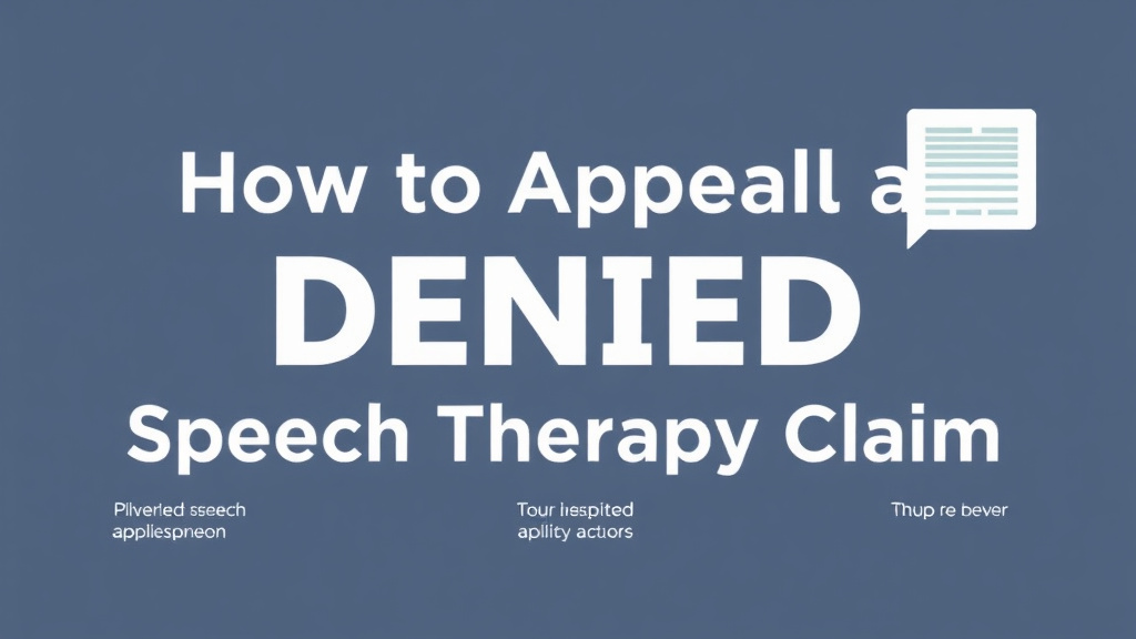 Practical checklist visual for appeal a Denied Speech Therapy Claim