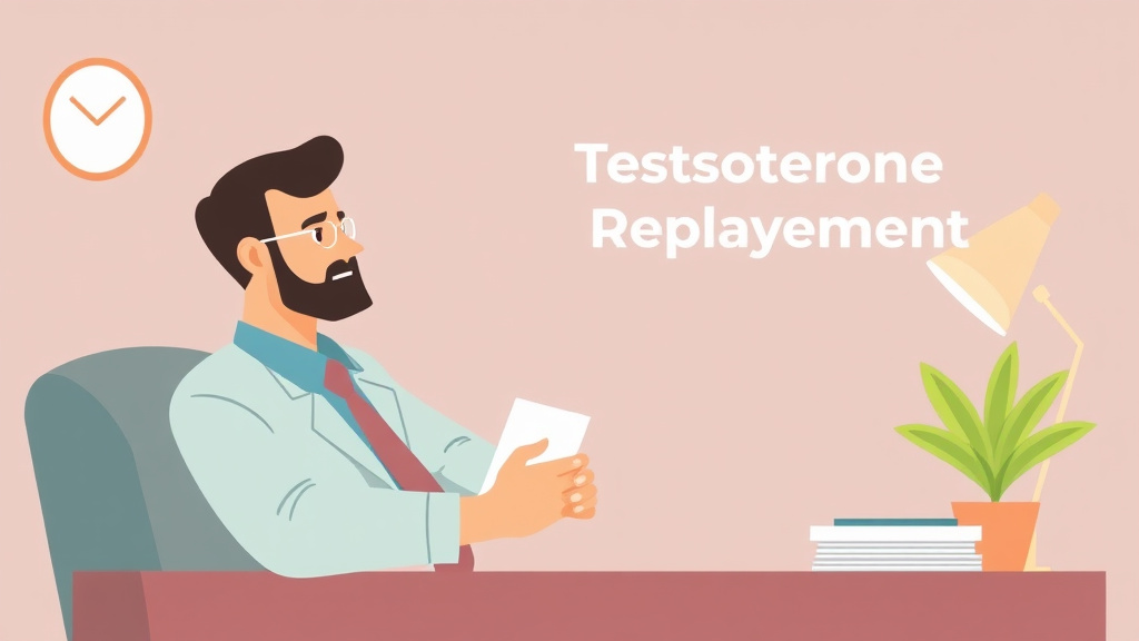 A professional illustration depicting appeal a Denied Testosterone Replacement Therapy Claim