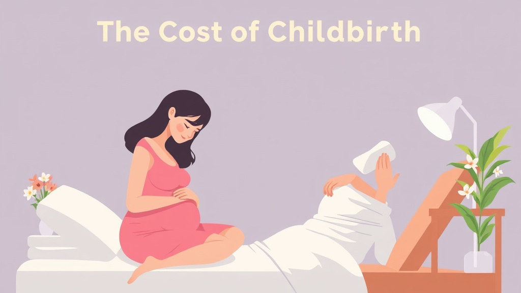 Illustration breaking down the fundamentals of cost of Childbirth: Vaginal vs. C-Section