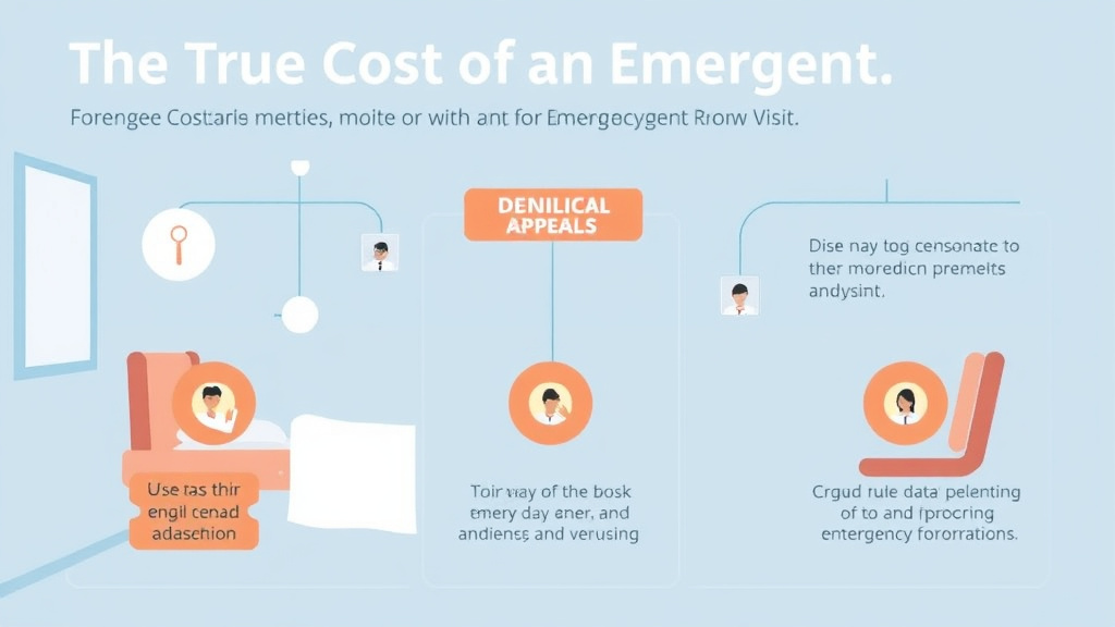 Action-oriented illustration showing how to apply true Cost of an Emergency Room Visit