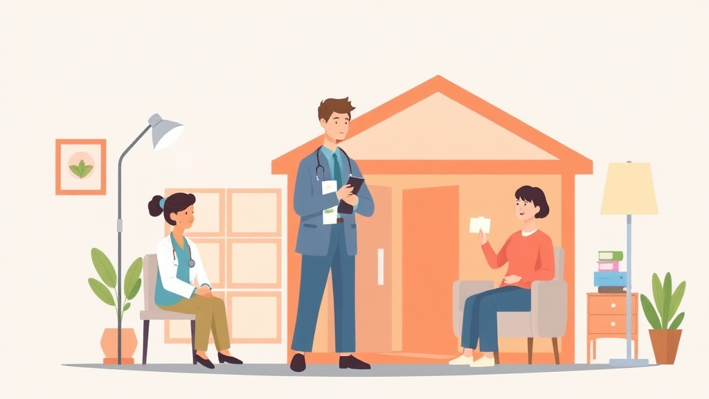 Conceptual diagram showing how cost of Home Health Care Services works in practice