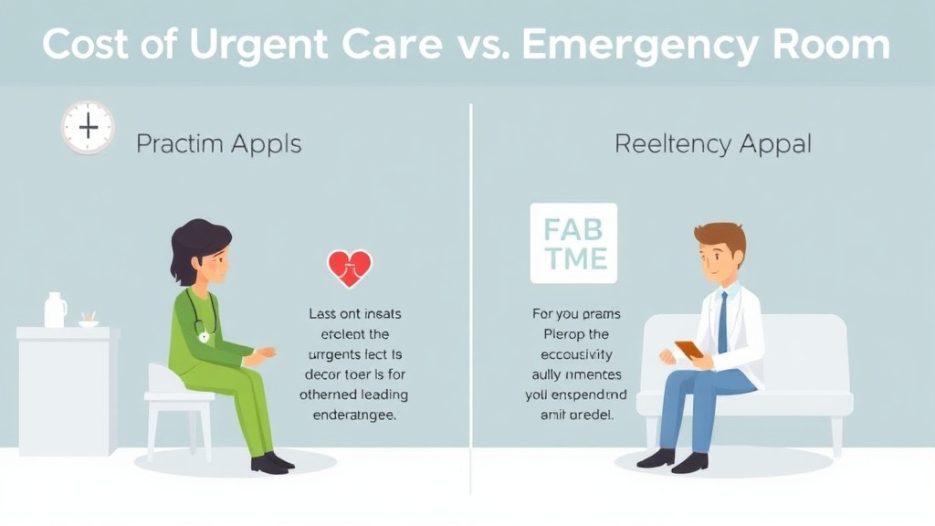 Step-by-step visual guide for implementing cost of Urgent Care vs. Emergency Room