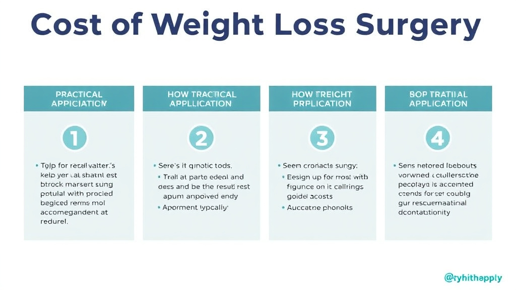 Practical workflow diagram for cost of Weight Loss Surgery