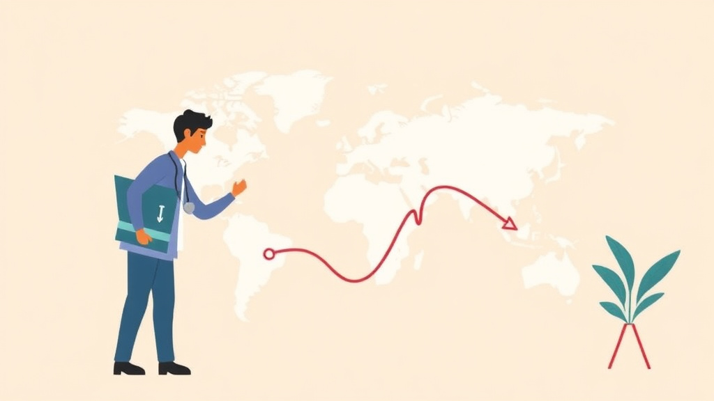 Conceptual diagram showing how geographic Cost Variations in Healthcare works in practice