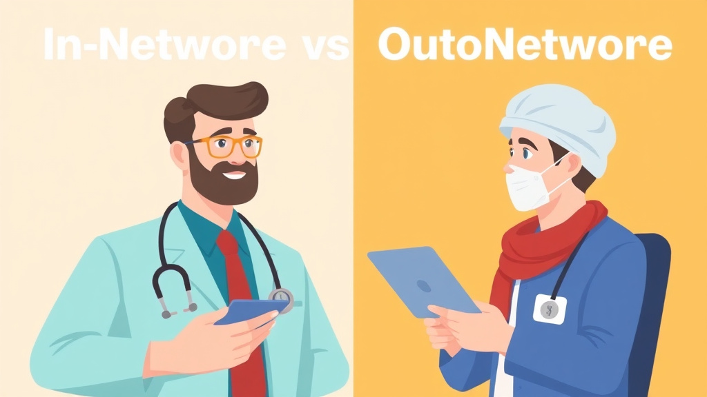 Visual overview of in-Network vs. Out-of-Network Cost Differences with key concepts highlighted