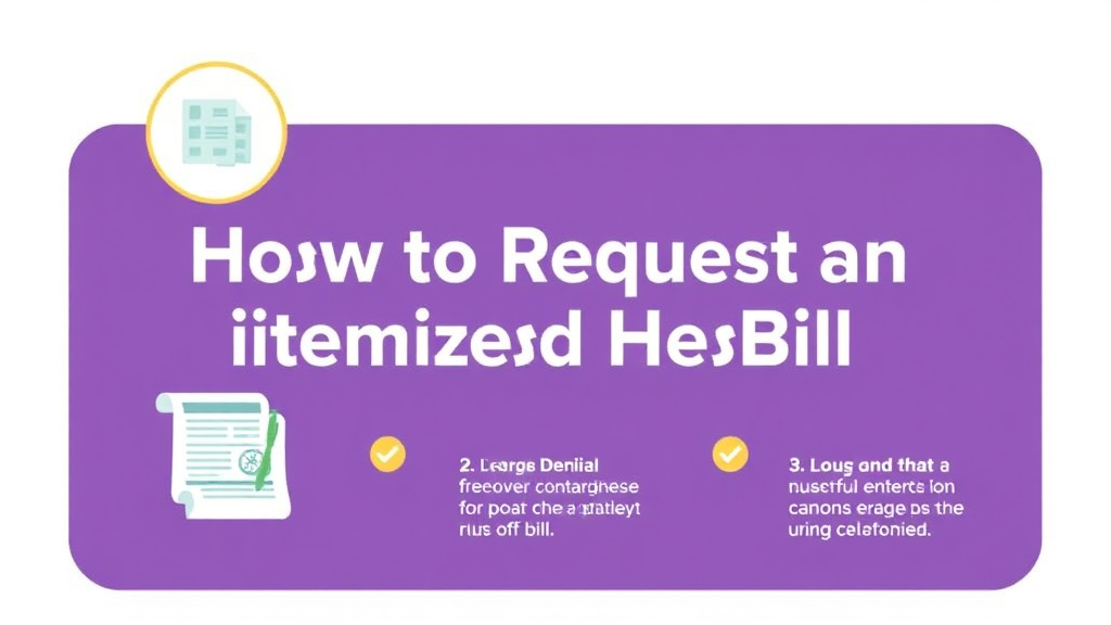 Practical workflow diagram for request an Itemized Medical Bill