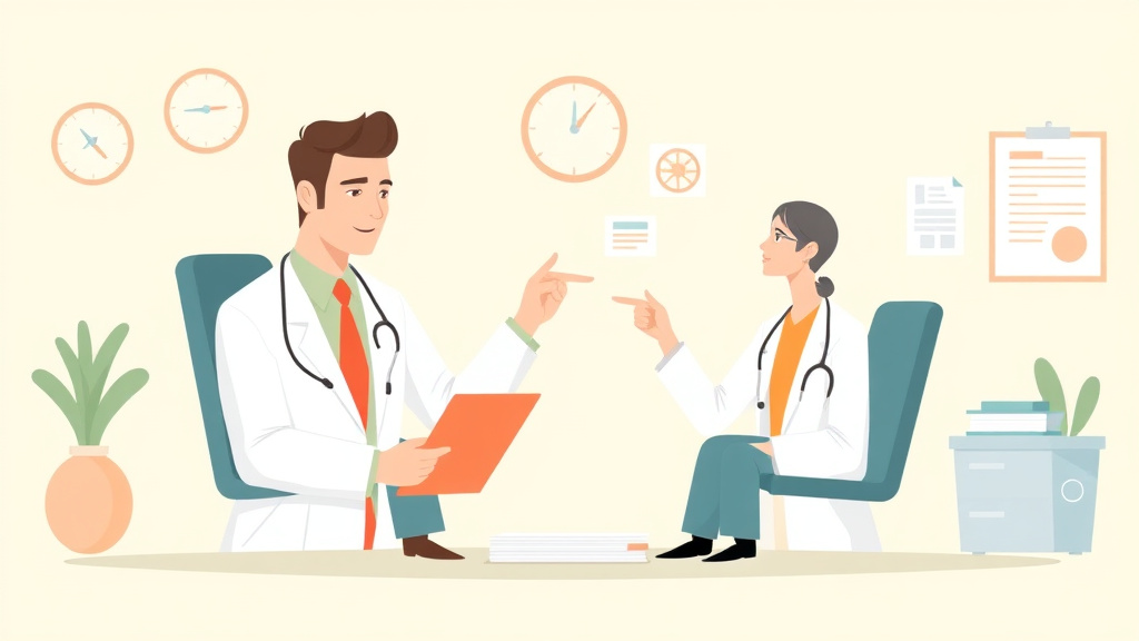 Visual overview of negotiate Doctor and Specialist Bills with key concepts highlighted