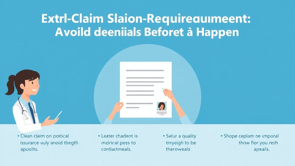 Action-oriented illustration showing how to apply clean Claim Requirements: Avoid Denials Before They Happen