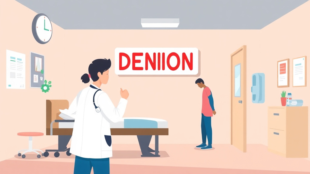 Visual overview of emergency Room Denial Reasons with key concepts highlighted