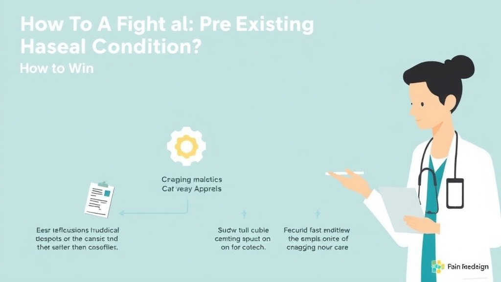 Action-oriented illustration showing how to apply fight a Pre-Existing Condition Denial and Win